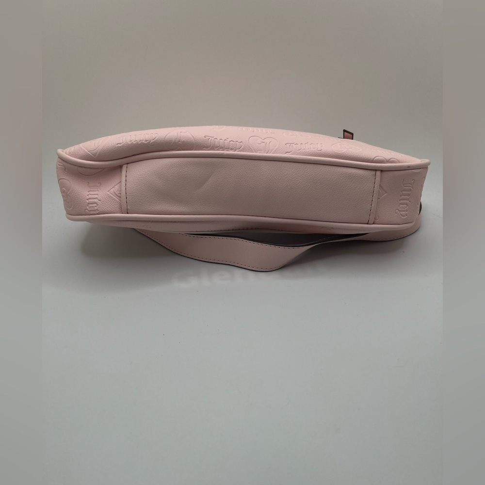 NWT Juicy Couture Powder Blush Pink Faux Leather Fashionista Shoulder Bag OS - Picture 5 of 13